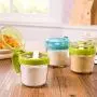 Kitchen Food Storage Jar Airtight Food Storage Kitchen Glass Jar Moisture-Proof Home Multi-Purpose Jam Bottle Cruet Glass Seasoning Jar Kitchen Seasoning Bottle (Color : Blue)