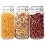 ComSaf Airtight Glass Canister Set of 3 with Lids 78oz Food Storage Jar Square - Storage Container with Clear Preserving Seal Wire Clip Fastening for Kitchen Canning Cereal,Pasta,Sugar,Beans,Spice ComSaf Airtight Glass Canister Set of 3 with Lids 78oz Food Storage Jar Square - Storage Container with Clear Preserving Seal Wire Clip Fastening for Kitchen Canning Cereal,Pasta,Sugar,Beans,Spice