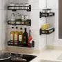 AAJTCT Langle Küche Organizer Wand Aufbewahrungsregal für Gewürzglas-Regale Kabinettregale Wandhalterung Befestigungsverbinder Freistehend Einfache Installation (Farbe: 35cm)