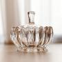 Yl Ly 789 Crystal Rome Crystal Candy Jar With Lid Exquisite Embossed Biscuit Barrel Cookies Tin Candlestick Jewelry Storage Storage Tank C 1