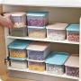 Kitchen storage box, plastic transparent refrigerator storage box, food storage box