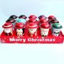 STOBOK 3pcs Christmas Cookie Tins Jar Nesting Boxes Goody Cases Chocolate Gift Storage Box Santa Claus Reindeer Deer Elk Snowman Holiday Party Favors Supplies