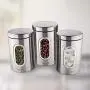 Homiu Silberne Kaffeepulver- und Teesüßstoffbehälter Set 3er-Set
