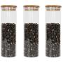 PPLK Glass Storage Tank Kitchen Transparent Dried Fruit Miscellaneous Grains Jar Tea Storage Bottle Food Sealed Cans,Clear,A