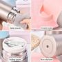 OnePine 600ml/20 oz Stainless Steel Vacuum Insulated Food Flask with Folding Spoon, Insulated Food Container Double Walled Hot and Cold Food Lunch Box
