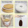 TNKML Ceramic Spice Jar Food Storage Tank Ceramic Food Storage Tank With Storage Bag And Wooden Cover Portable Sealed Food Storage Tank Spice Container