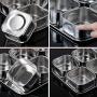 DUDDP Storage Spice lar set Seasoning Container Stainless Steel Kitchen Seasoning Storage Box Tray Spice Jars Storage Box Organizer Salt Pepper Container