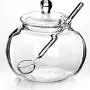 SHUNYUS Storage Jars Glass Jar, Glass Transparent Jar Sugar Bowl Spice Jar With Glass Cover For Home Kitchen Storage SHUNYUS Storage Jars Glass Jar, Glass Transparent Jar Sugar Bowl Spice Jar With Glass Cover For Home Kitchen Storage