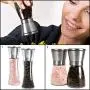 JUSTDOLIFE Pepper Mill Set Fashion Pepper Grinder Tall Glass Body Premium Stainless Steel Salt Mill 2 Pcs JUSTDOLIFE Pepper Mill Set Fashion Pepper Grinder Tall Glass Body Premium Stainless Steel Salt Mill 2 Pcs