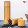 Tea Canister, Bamboo Wooden Tea Canister Holder Loose Leaf Tea Storage Box Tea Container Jar(3.6x13cm)