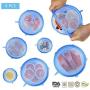 LZSDLP 6 PCS Magic Silicone Stretch Lids, Reusable Bowl Lids Food Cover Wrap, BPA-Free Food Storage Cover for Platters, Dishes, Jars, Bowls, Pot and Fruits (White)