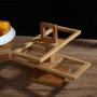 Kitchen seasoning box/Ceramic Condiment Storage Container and Bamboo Wood Frame Square with Sewing lid Seasoning jar 24.5 10.5 18cm