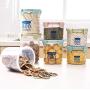 Hosaire Canister Jar Set with Airtight Lids Plastic Round Jar Ideal for Sugar, Tea, Coffee, Rice, Pasta (Blue)