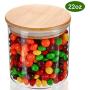 YULEER Airtight Lebensmittelbehälter, 22OZ Glasbehälter mit Deckeln, Glasbehälter zum Servieren von Süßigkeiten, Keksen, Reis, Lebensmittel