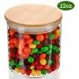 YULEER Airtight Food Storage Containers, 22OZ Glass Jars with Lids,Glass Jar for Serving Candy, Cookie, Rice,Food