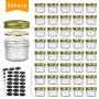 Bouteilles en verre Encheng 4 oz avec couvercles et anneaux, Petites bouteilles de conservation pour caviar, herbes, gelée, confitures, mini bouteilles à large goulot pour rangement de cuisine, conservation des aliments et cadeaux de fête (40 pièces). Bouteilles en verre Encheng 4 oz avec couvercles et anneaux, Petites bouteilles de conservation pour caviar, herbes, gelée, confitures, mini bouteilles à large goulot pour rangement de cuisine, conservation des aliments et cadeaux de fête (40 pièces).