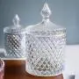 1 Teil Bleiglas Süßigkeitenbehälter mit Deckel, Glasbehälter für Kekse, Schmuckschatulle, Buffetbehälter, Biscuitbehälter (L 600 ml)
