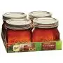 Ball Mason Jars 16 oz Wide Mouth Amber Colored Glass Bundle with Non Slip Jar Opener- Set of 4 Pint Size Mason Jars - Canning Glass Jars with Lids