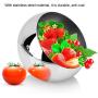 Oblique Mouth Bowl Stainless Steel Hot Pot Buffet Seasoning Bowl Spherical Helical Spice Jar Fruit Salad Sauce Sugar Storage(Large)