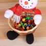 77JOK Christmas Storage Box Christmas Candy Storage Basket Xmas Party Decoration Jar Storage Gift - Santa Snowmen Elk Designs Candy Basket for Candy Cookie Chocolate 5.96.7 inch (D)