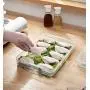 Einkaufsbehälter für Loneflash, Einzelkammer-Kühlschrank-Essensbehälter für Dumplings, Kunststoffbox zur Luftdichten Aufbewahrung von kleinen Mengen Lebensmittel.