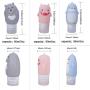 PH PandaHall 5pcs Silicone Travel Bottles Set, 0.6/2 /2.7/3 oz Squeezable Leak Proof Refillable Portable Travel Size Toiletry Containers Cream Jar for Shower, Shampoo, Cosmetic, Emulsion Storage