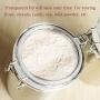 Stainless Steel Airtight Canister for Kitchen, Large Flour Coffee Bean Tea Cereal Sugar Cookie Metal Food Storage Canisters with Clear Lid and Sturdy Locking Clamp