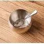 DUDDP Storage Spice lar set 3Pcs/Set Metal Stainless Steel Spice Jar Seasoning Bottle Box Sugar Seal Storage Tins Rack