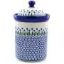Polish Pottery 9-inch Jar with Lid made by Ceramika Artystyczna (Water Tulip Theme) + Certificate of Authenticity