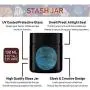 Verlorener Raum Stash Box Set, Weihnachtsgeschenk, 4-teiliger Kräutergrauer, UV-Glas Stash Jar (100 ml), Raketentray, Poking Tool, Verschlussbox Set – Astronauten Duftdichter Behälter Zubehör Set