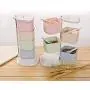 Osye Natural Wheat Seasoning Rack Spice Pots 4-Piece Storage Container Condiment Jars Osye Natural Wheat Seasoning Rack Spice Pots 4-Piece Storage Container Condiment Jars