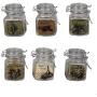 Home Basics Ludlow 3 oz. Glass Jar with Airtight Lid Clear Container Canister for Storage Organizer Spices, Herbs, Rubber Gasket, Gift Idea (ROSEMARY) Home Basics Ludlow 3 oz. Glass Jar with Airtight Lid Clear Container Canister for Storage Organizer Spices, Herbs, Rubber Gasket, Gift Idea (ROSEMARY)