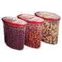 Rubbermaid 745176257628 Cereal/Snack Storage Container Each 1.5 Gal 3-Pack, 1.5 Gallon, Red