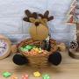 NUOBESTY Christmas Candy Storage Basket Xmas Storage Basket Fruits Container Basket Box Jar Christmas Party Gift Holder for Home Party Decoration (Elk)