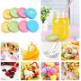8 Pièces Couvercles Mason Adorables en Plastique Étanchéifiés pour Conserves, Bouteilles de Boissons, Récipients de Rangement avec Anneaux de Joint en Silicón Diamètre Intérieur de 70 mm