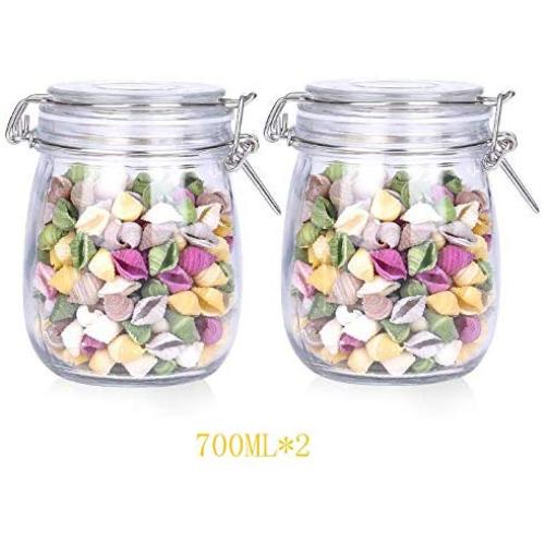 YL LY Sealed Cans Glass Food Grains Jars Lemon Honey Passion Fruit Bottle Storage Jar Round Multi-Piece Round 700Ml2