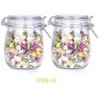 YL LY Sealed Cans Glass Food Grains Jars Lemon Honey Passion Fruit Bottle Storage Jar Round Multi-Piece Round 700Ml2