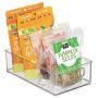 mDesign Kitchen Cabinet and Pantry Storage Organizer Bins - Pack of 4, Shallow, Clear