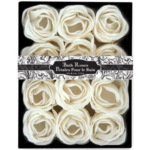 Savon Épiçâtre aux Fleurs, Pétales de Rose, Blanc, 12 Unités