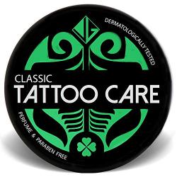 Tattoo Care Classic(1.23 Oz) Tattoo Aftercare Ointment with Natural Ingredients, Moisturizing Cream, Brightens Tattoo Colors, Unscented Tattoo Lotion, Protects, Revives, Helps to Heal & Reduce Redness