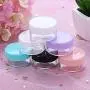 Bocal à Écailons Vide 40 Pièces avec Couvercles, Boîte Mini, Contenant Oeil Palette, Pot de Cosmétiques, Récipient de Voyage, Accessoire Maquillage (40 Pièces, Blanc)