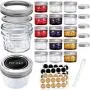 Mini Mason Gläser 4 oz – Kleine Glasbehälter mit Deckeln – 15er Pack mit Etiketten – Klare Glasbehälter für Overnight Oats, Joghurt, Gewürze, Honig und Konservierungsbedarf