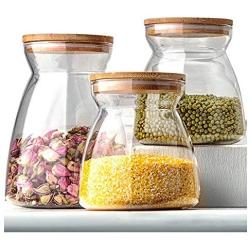 Yl Ly Glass Storage Jars Sealed Cans Milk Powder Dried Fruit Food Storage Bottle Storage Jar 700Ml 1100Ml 2 Sets