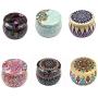 Betoores DIY Candle Tin Jars National Style Round Container Tins Storage Box Empty Tins for Cookies,Candy,DIY Candles,Scented Tea(6PCS)