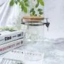 BESTONZON Transparent Stainless Steel Airtight Storage Jar with Clip Top Bamboo Lids Sealed Canister Food Storage Container for Loose Tea Coffee Bean Sugar Salt For Home Kitchen(1420ml)