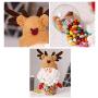 Queena Christmas Candy Cans Clear Plastic Food Storage Container Gift Bottle Holder Xmas Candy Jar Party Home Decor