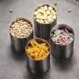 Bocal à Céréales, Café, Contenants Alimentaires avec Couvercles, Acier Inoxydable 304 – Organiseur de Cellier, Idéal pour les Bonbons et les Produits en Gros (500mL) Bocal à Céréales, Café, Contenants Alimentaires avec Couvercles, Acier Inoxydable 304 – Organiseur de Cellier, Idéal pour les Bonbons et les Produits en Gros (500mL)