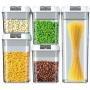 Food Storage Containers with Lids, 5 Pieces Set Airtight Food Containers, Interchangeable Lock Design