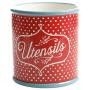 Pioneer Woman 6 1/2 x 7 Polka Dot Stoneware Utensil Canister – Kerzehalter aus Ton mit Polka Dots, 6,5 x 7 cm – von Pioneer Woman