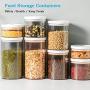 Food Storage Containers Jar Plastic with Lids Airtight Bpa Free Large, Cookie Jar Cereal Coffee Storage Containers Jar for Kitchen Pantry Organization Canister Candy Bulk, 900mL/1.3L